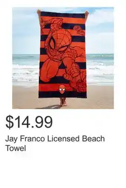 Costco Jay Franco Licensed Beach Towel offer