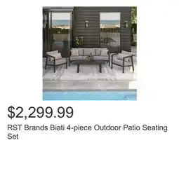 Costco RST Brands Biati 4-piece Outdoor Patio Seating Set offer