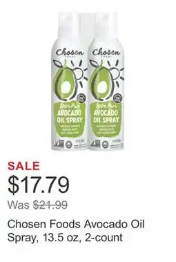 Costco Chosen Foods Avocado Oil Spray, 13.5 oz, 2-count offer