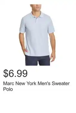 Costco Marc New York Men's Sweater Polo offer