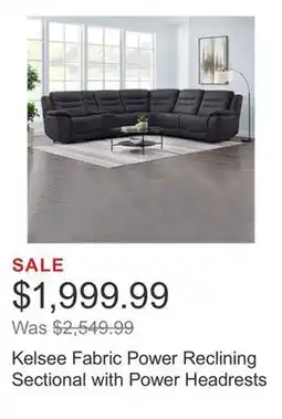 Costco Kelsee Fabric Power Reclining Sectional with Power Headrests offer