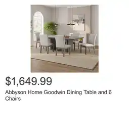Costco Abbyson Home Goodwin Dining Table and 6 Chairs offer