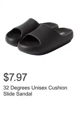 Costco 32 Degrees Unisex Cushion Slide Sandal offer