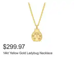 Costco 14kt Yellow Gold Ladybug Necklace offer