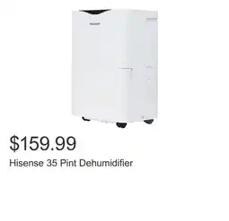 Costco Hisense 35 Pint Dehumidifier offer