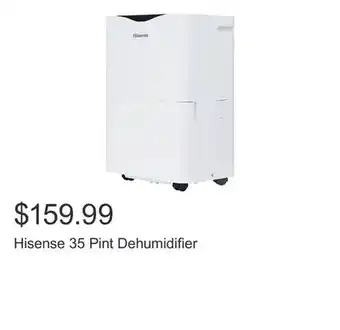 Costco Hisense 35 Pint Dehumidifier offer