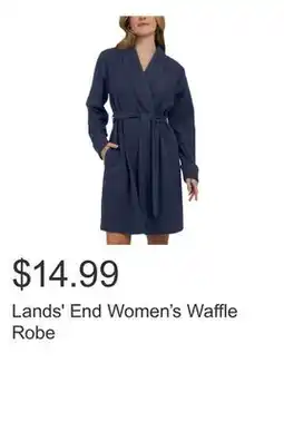 Costco Lands' End Women's Waffle Robe offer