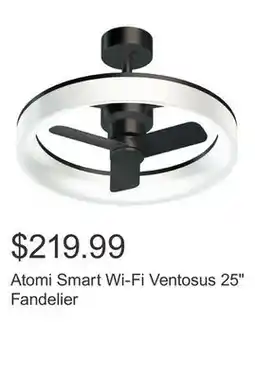 Costco Atomi Smart Wi-Fi Ventosus 25 Fandelier offer