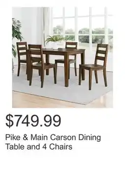 Costco Pike & Main Carson Dining Table and 4 Chairs offer