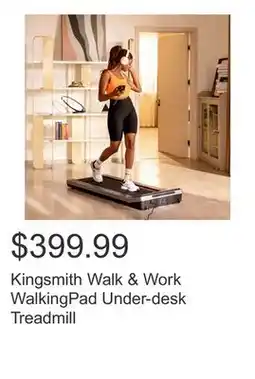 Costco Kingsmith Walk & Work WalkingPad Under-desk Treadmill offer