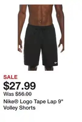 Belk Nike Logo Tape Lap 9 Volley Shorts offer