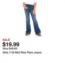 Belk Girls 7-16 Mid Rise Flare Jeans offer