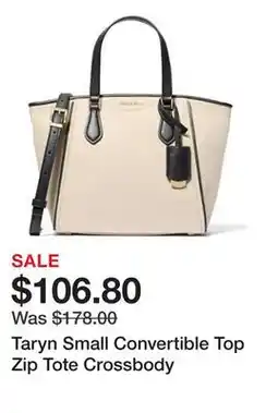 Belk Taryn Small Convertible Top Zip Tote Crossbody offer