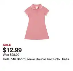 Belk Girls 7-16 Short Sleeve Double Knit Polo Dress offer