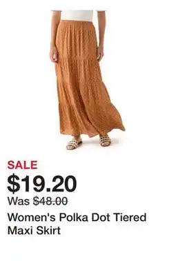 Belk Women's Polka Dot Tiered Maxi Skirt offer