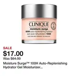 Belk Moisture Surge 100H Auto-Replenishing Hydrator Gel Moisturizer with Hyaluronic Acid offer