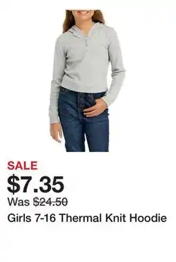 Belk Girls 7-16 Thermal Knit Hoodie offer