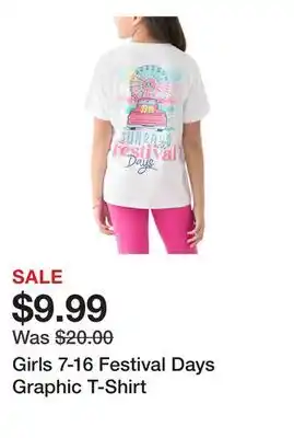 Belk Girls 7-16 Festival Days Graphic T-Shirt offer