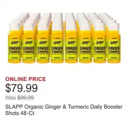 Costco SLAPP Organic Ginger & Turmeric Daily Booster Shots 48-Ct offer