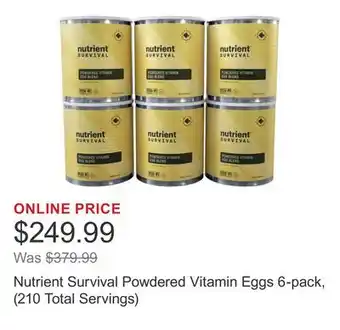 Costco Nutrient Survival Powdered Vitamin Eggs 6-pack, (210 Total Servings) offer