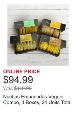 Costco Nuchas Empanadas Veggie Combo, 4 Boxes, 24 Units Total offer