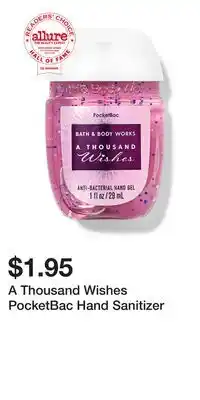 Bath & Body Works A Thousand Wishes PocketBac Hand Sanitizer offer