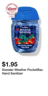 Bath & Body Works Sweater Weather PocketBac Hand Sanitizer offer