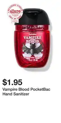 Bath & Body Works Vampire Blood PocketBac Hand Sanitizer offer