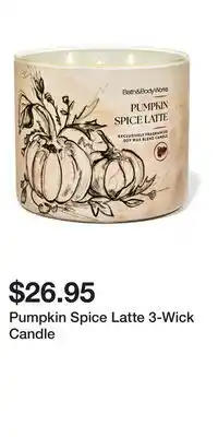 Bath & Body Works Pumpkin Spice Latte 3-Wick Candle offer