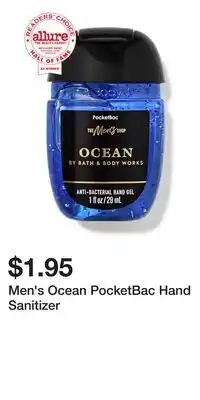 Bath & Body Works Men's Ocean PocketBac Hand Sanitizer offer