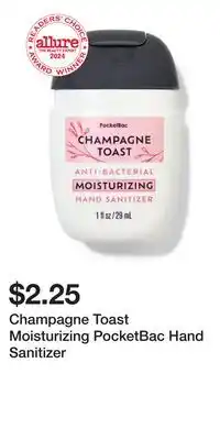 Bath & Body Works Champagne Toast Moisturizing PocketBac Hand Sanitizer offer