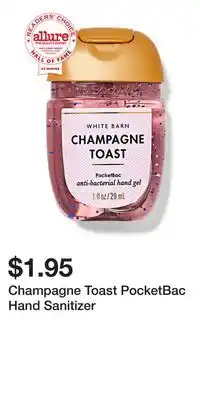 Bath & Body Works Champagne Toast PocketBac Hand Sanitizer offer