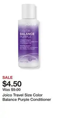 Ulta Beauty Joico Travel Size Color Balance Purple Conditioner offer