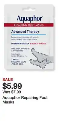 Ulta Beauty Aquaphor Repairing Foot Masks offer