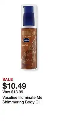 Ulta Beauty Vaseline Illuminate Me Shimmering Body Oil offer