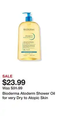 Ulta Beauty Bioderma Atoderm Shower Oil for very Dry to Atopic Skin offer