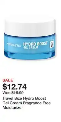 Ulta Beauty Travel Size Hydro Boost Gel Cream Fragrance Free Moisturizer offer