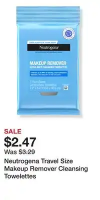 Ulta Beauty Neutrogena Travel Size Makeup Remover Cleansing Towelettes offer
