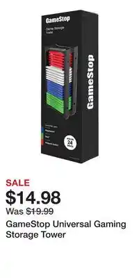 Game Stop GameStop Universal Gaming Storage Tower offer