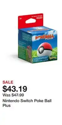 Game Stop Nintendo Switch Poke Ball Plus offer