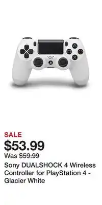 Game Stop Sony DUALSHOCK 4 Wireless Controller for PlayStation 4 - Glacier White offer