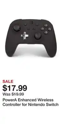 Game Stop PowerA Enhanced Wireless Controller for Nintendo Switch offer