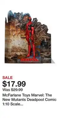 Game Stop McFarlane Toys Marvel: The New Mutants Deadpool Comic 1:10 Scale Statue offer