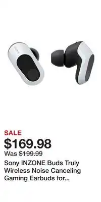 Game Stop Sony INZONE Buds Truly Wireless Noise Canceling Gaming Earbuds for PlayStation 5 and PC - White offer