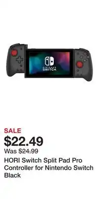 Game Stop HORI Switch Split Pad Pro Controller for Nintendo Switch Black offer