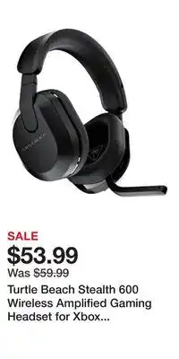 Game Stop Turtle Beach Stealth 600 Wireless Amplified Gaming Headset for Xbox Series X/S, Xbox One - Black offer