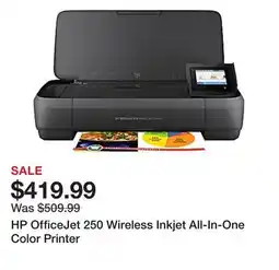 Office Depot HP OfficeJet 250 Wireless Inkjet All-In-One Color Printer offer