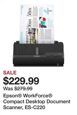 Office Depot Epson WorkForce Compact Desktop Document Scanner, ES-C220 offer