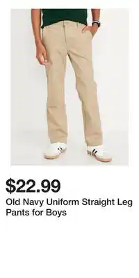 Old Navy Old Navy Uniform Straight Leg Pants for Boys offer