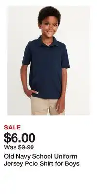 Old Navy Old Navy School Uniform Jersey Polo Shirt for Boys offer